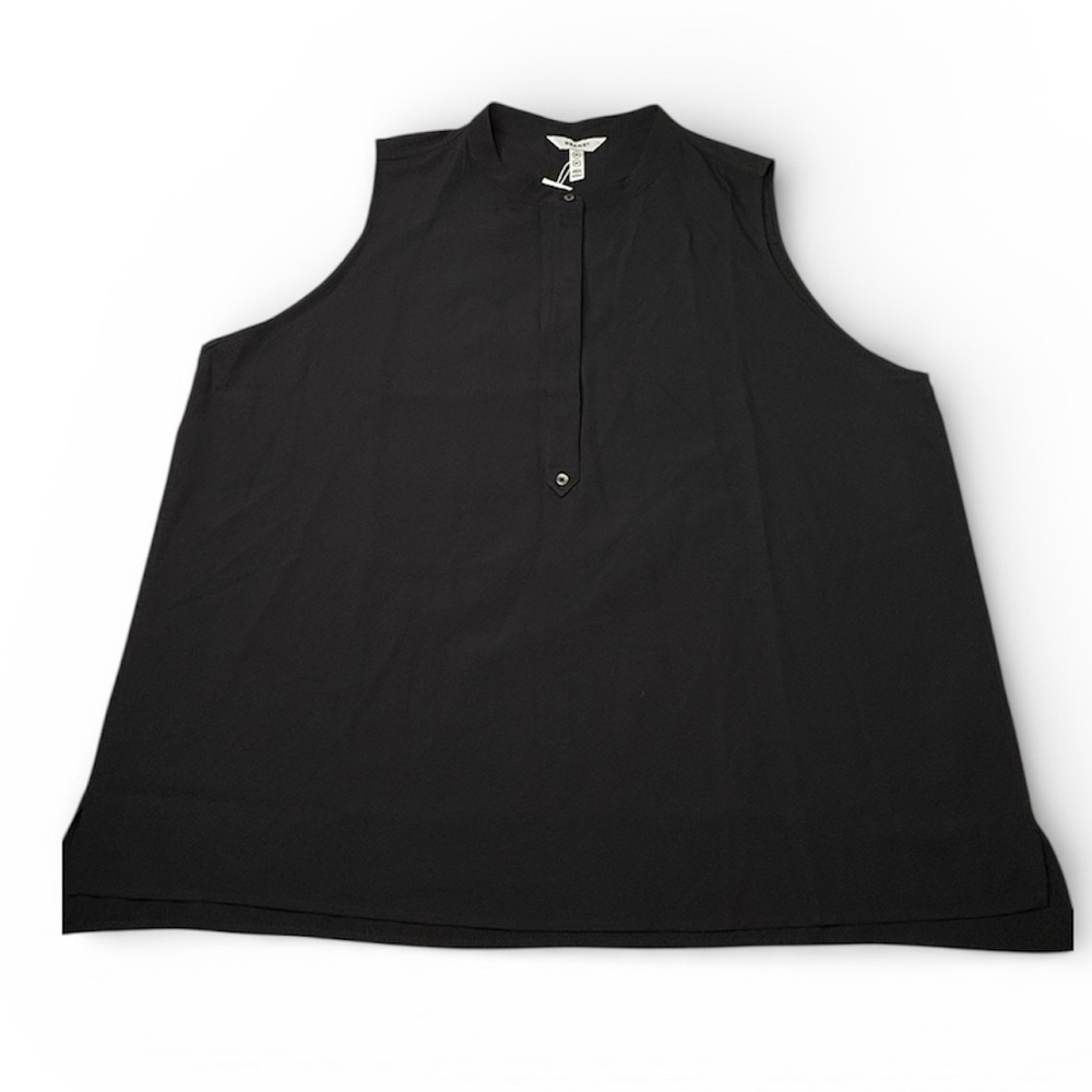 Spanx Women's Carefree Crepe Popover Sleeveless Blouse No-Show Coverage Black 3X - Picture 3 of 11